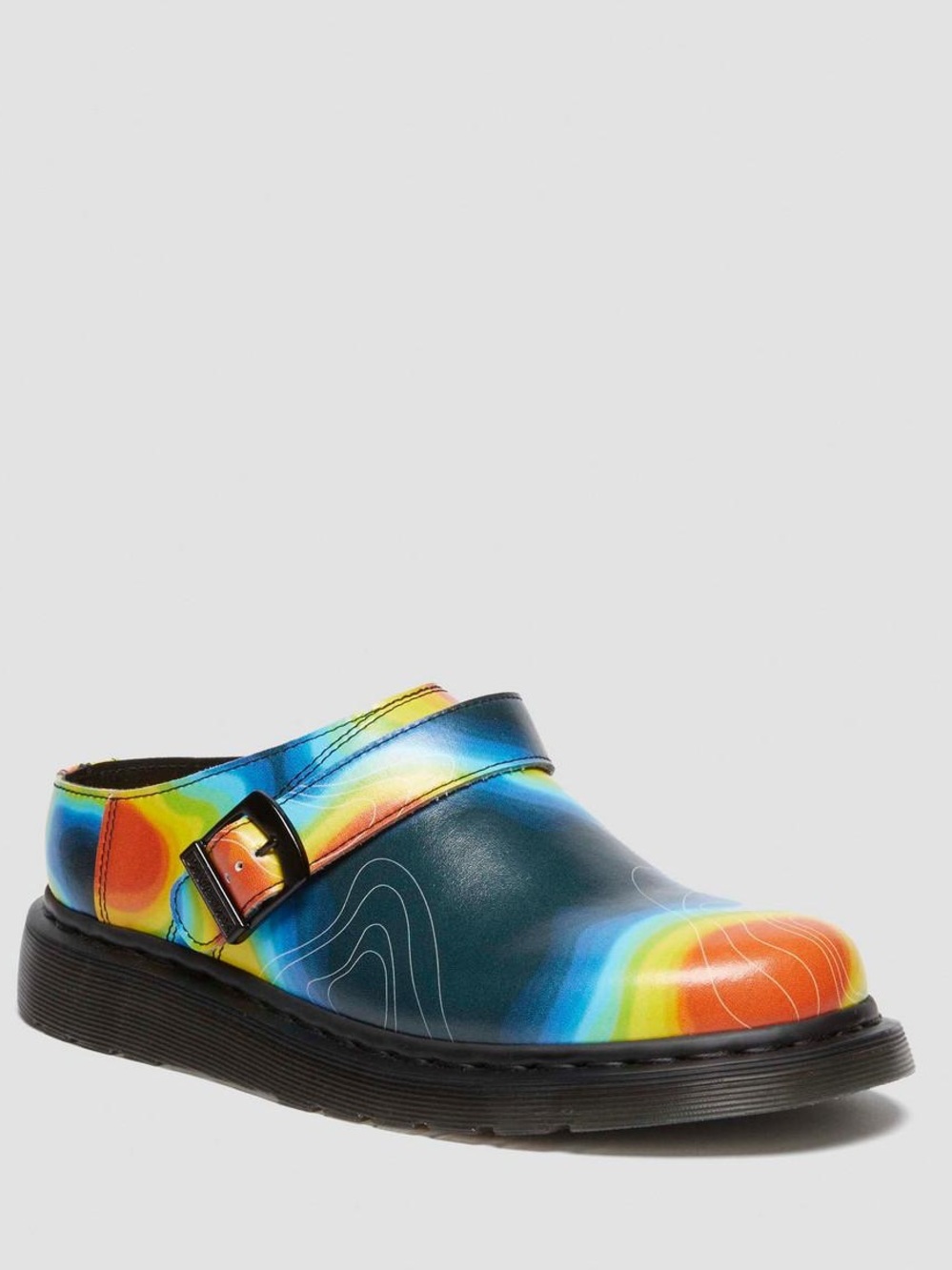 Dr. Martens ISHAM‎ GENIX NAPPA RECLAIMED THERMALyy MAP LEATHER SLINGBACK MULE